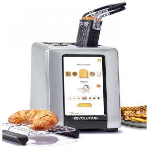 Revolution R270 Torradeira Elétrica Multifunções 2 Fatias com Tela LCD e Aço Inoxidável, 110V, Branca