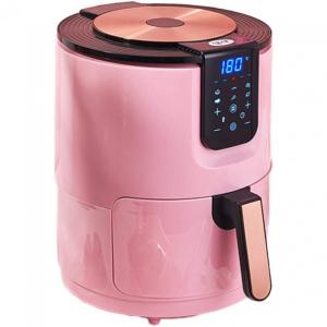 GYMS Fritadeira Elétrica AirFryer 3.5L de Capacidade e Painel de Controle Digital e Temperatura Ajustável, 110V, 1400W, Rosa
