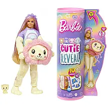 Boneca Barbie Revelação com Fantasia de Pelúcia Leão e 10 Surpresas, Rosa