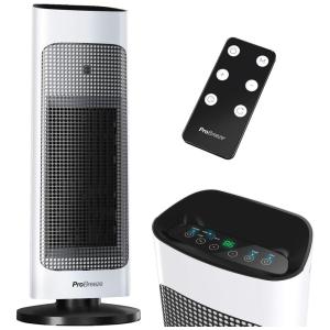 Aquecedor Elétrico Torre Display LED 1500W Controle Remoto, 110v, PRO BREEZE, Branco