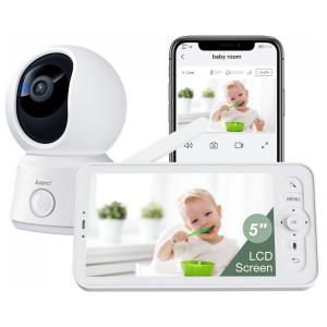 Babá Eletrônica com Câmera, Áudio, Visão Noturna, Vox, Controle via App, sem WiFi, ARENTI, Branca