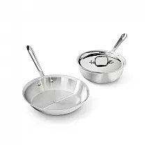 Jogo de Panelas All-Clad D3 Stainless 3 Peças Aço Inox Tri-ply Compatível com Indução
