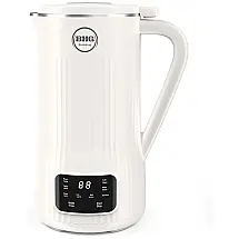 Máquina de Leite Vegetal Automática 600mL com 10 Lâminas, Temporizador 12H e Limpeza Automática, BUAIAHUG, Branca
