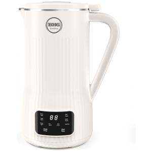 Máquina de Leite Vegetal Automática 600mL com 10 Lâminas, Temporizador 12H e Limpeza Automática, BUAIAHUG, Branca