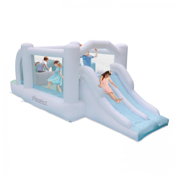 Pula-Pula com Obstáculos Bounceland Dream Combo Slides, 5,64m x 2,59m x 1,82m, Inflador Incluso com GFCI, Escorregadores Duplos