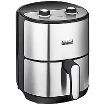 Air Fryer 4 Litros com Controle de Temperatura e Temporizador Analógico, Aço Inoxidável, 110V 1400W, Bella Pro Series, Prata