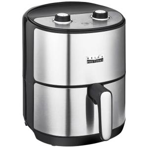 Air Fryer 4 Litros com Controle de Temperatura e Temporizador Analógico, Aço Inoxidável, 110V 1400W, Bella Pro Series, Prata