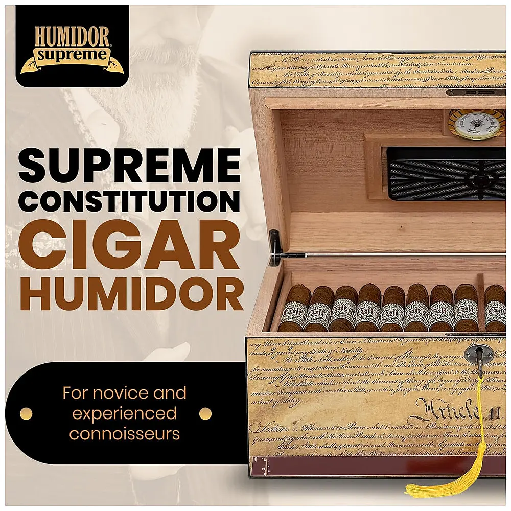 Humidor de Mesa Humidor Supreme Decoração Constituição Cedro Espanhol até 100 Charutos — foto 2