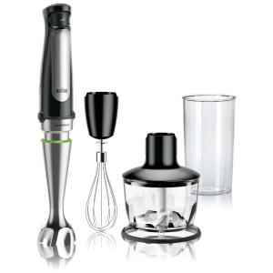 Mixer 3 em 1 com 2 Velocidades e Acessórios 500W, 110v, BRAUN MQ7035X, Prateado