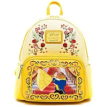 Mochila Escolar Infantil Loungefly Disney Bela e a Fera para Crianças a Partir de 6 Anos, Amarela