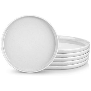 Conjunto de Pratos de Sobremesa em Cerâmica 6 UN, vancasso Sesam, Branco
