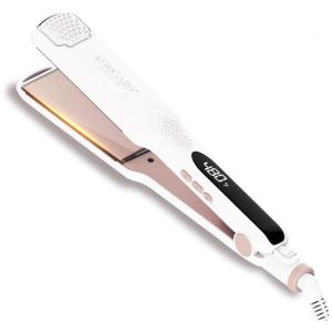 Chapinha Prancha de Cabelo Profissional com 22 Configurações de Calor e Aquecimento em 15 Seg, Bivolt, KERAGARD F8019BC, Branco