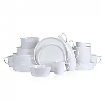 Aparelho de Jantar Stone Lain Madeline 32 Peças Bone China Serviço para 8 Branco Design Moderno