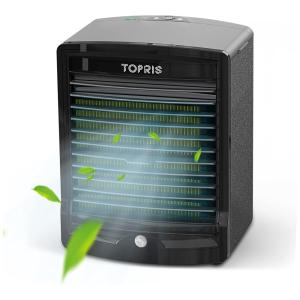 Climatizador de Ar Portátil AR de Mesa, Capacidade 480mL, 4 Velocidades, REEQUIP ost1, Preto