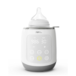 Aquecedor de Mamadeiras 10 em 1 com Display LED e Controle de Temperatura, 110V, HEYVALUE, Cinza