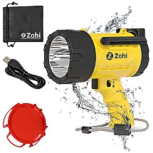 Lanterna de Mão Recarregável 1000 Lumens a Prova d, Amarela, ZOHI ZML1000, Amarelo