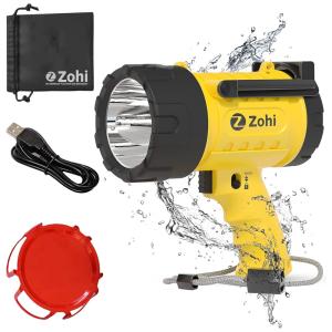 Lanterna de Mão Recarregável 1000 Lumens a Prova d, Amarela, ZOHI ZML1000, Amarelo