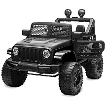 Carro Elétrico Infantil a Bateria 12V com 2 Assentos Luzes LED, MP3 e Controle Remoto, Kidzone, Azul Turquesa