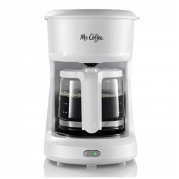 Mini Cafeteira Elétrica até 5 Xícaras com Pausa Automática, 110V Mr. Coffee 2134286, Branca