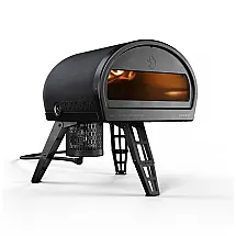 Forno de Pizza Gozney Roccbox Preto Multicombustível Gás e Lenha 12" Portátil Pedra Refratária 500°C Napolitana Externo