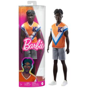 Barbie Fashionistas Ken com cabelo Preto Trançado e Roupa Atlética Completa