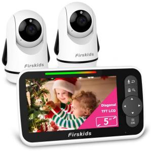 Babá Eletrônica Firskids com 2 Câmeras, Monitor e Visão Noturna