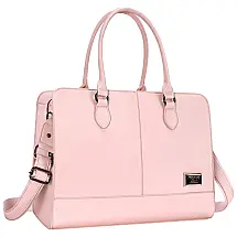 Maleta para Laptop Feminina 3 Camadas de Compartimento, MOSISO, Rosa
