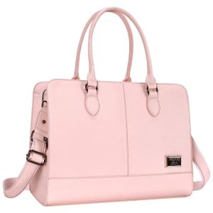 Maleta para Laptop Feminina 3 Camadas de Compartimento, MOSISO, Rosa