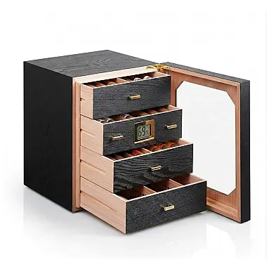 Humidor Epress Premium Preto Cedro