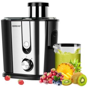 Centrífuga de Frutas com 2 Velocidades, Aço Inoxidável, 600W, 110v, HERRCHEF, Cinza