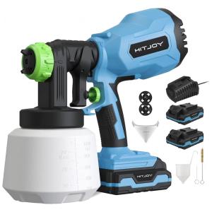 Pistola de Pintura Pulverizadora 1L com 3 Tamanhos de Pontas, HITJOY HJ PAINTSPRAY 001, Azul Claro