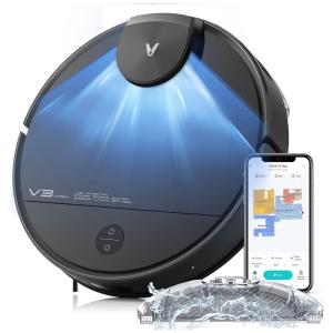 Aspirador de Pó Robô V com Conexão via APP, WI FI, Auto Carregamento e Mapeamento Multinível, 110v, VIOMI V RVCLM27B, Preto