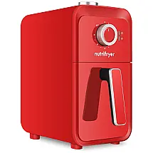 Fritadeira Elétrica AirFryer 4L em Aço Inoxidável com Cesto Antiaderente e Livro de Receitas, 1400W, 110v, NUTRIFRYER, Vermelho