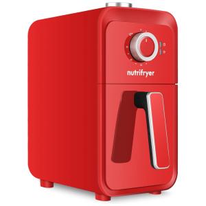 Fritadeira Elétrica AirFryer 4L em Aço Inoxidável com Cesto Antiaderente e Livro de Receitas, 1400W, 110v, NUTRIFRYER, Vermelho