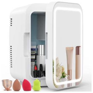 COOSEON COSB8 Mini Geladeira para Skincare 6 Litros com Espelho, 110V, 12V, Branca
