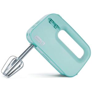 Batdeira de Mão com 3 Velocidades e Acessórios, Aço Inoxidável, 150W, Turquesa, 110v, DASH SHM01DSBU, Azul turquesa