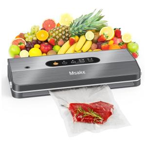 Msake Seladora a Vácuo Automática e Portátil com 4 Modos e Painel Digital, 110v, GENERIC, Cinza