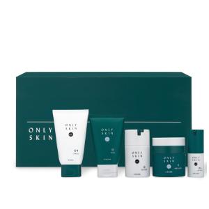 Kit Skincare Facial Profissional Anti Idade para Homens com 5 Produtos, ONLY SKIN, Azul turquesa