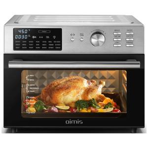 Fritadeira Elétrica Air Fryer 30L Multifuncional c Painel de Controle Digital, 1800W, 110v, OIMIS OM 10DS, Prateado