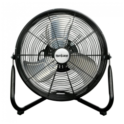 Ventilador de Piso Profissional de Alta Velocidade em Metal Resistente, 110V, Hurricane, Preto