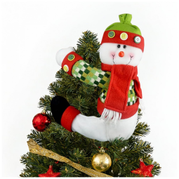 Topo de Árvore de Natal Boneco de Neve, Decorações Únicas e Divertidas para o Natal, Também Pode Ser Usado Como Amarração de