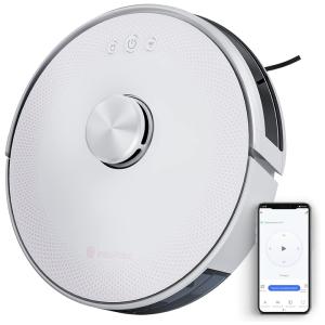 Aspirador de Pó Robô Inteligente e Automático com Controle de Voz e APP Ideal para Pets, INSTAROBO R1, Branco