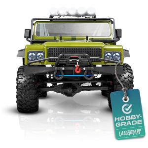 LAEGENDARY Carrinho de Controle Remoto p, Adultos Off Road 4X4 Até 15 KM, H, Recarregável, Escala 18, Verde