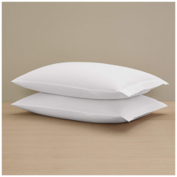 Conjunto de Fronhas de Percal, Tamanho Padrão, 2Un com Material Feito de 100% Algodão de Fibra Longa para Durabilidade e Maciez