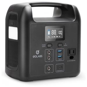 GOLABS Gerador de Energia Solar Portátil 204Wh PD 60W USB C e QC 3.0, 110V, 160W