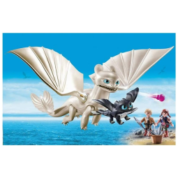 Playmobil Como Treinar o Seu Dragão III Luz Furia com Bebê Dragão - Aventura no Mundo Oculto