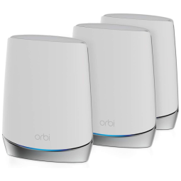 NETGEAR Orbi Roateador Wi Fi Mesh 2.5GHz, 3 Bandas, 12V, 3 Unidades, BUNDLED RBK753S 100NAS, Branco