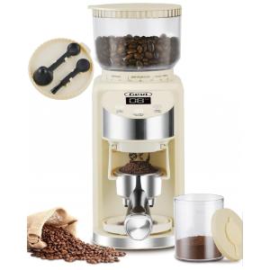 Moedor de Café Elétrico Ajustável com 35 Configurações de Moagem e Painel Digital, 110V 200W, Gevi, Preto