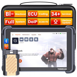 THINKCAR THINKSCAN 689BT: Scanner Automotivo Bidirecional com Codificação de ECU, 34 Serviços, CANFD e DoIP