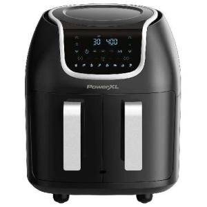 Vortex Fritadeira Elétrica AirFryer Dupla 10L com 7 Funções e Controle Digital, 1700W, 110v, POWERXL, Preto